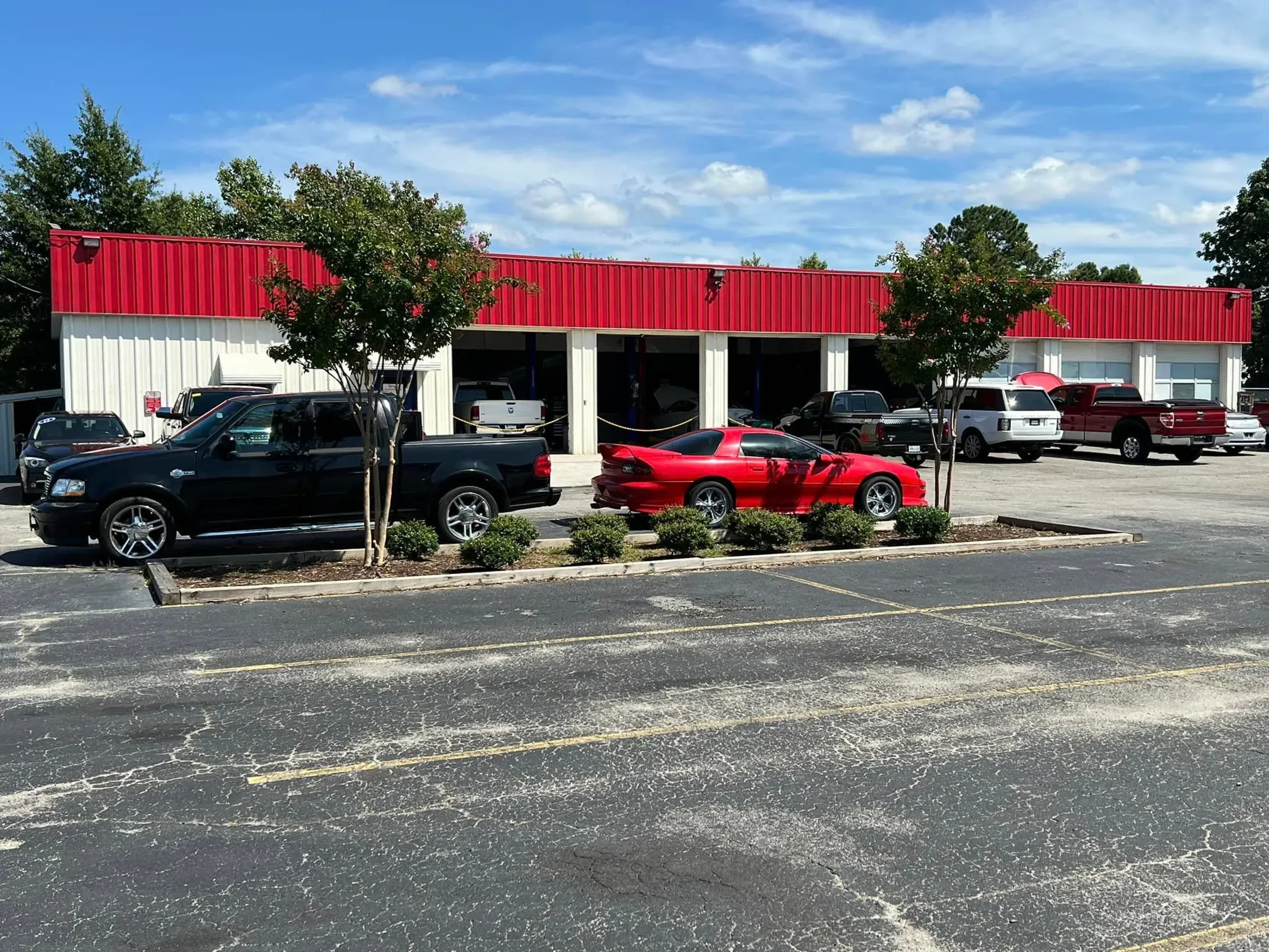 Terry's Automotive parking lot and shop exterior
